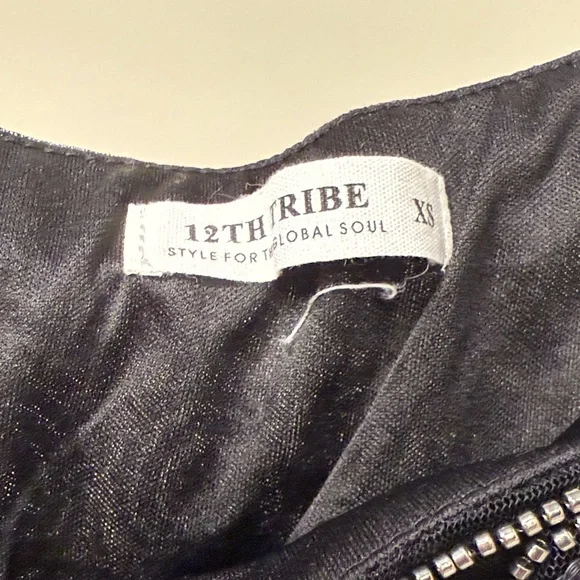 12th Tribe Dynamo Black Sequin Mini Skirt - Picture 4 of 4